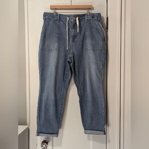 Casual Blue Denim Joggers